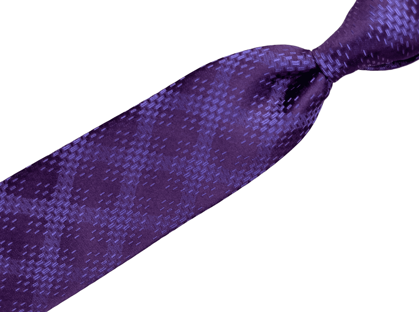HUGO BOSS Purple Cross Striped Silk Tie - Genuine Design luxury consignment Calgary, Alberta, Canada New & pre-owned clothing, shoes, accessories.