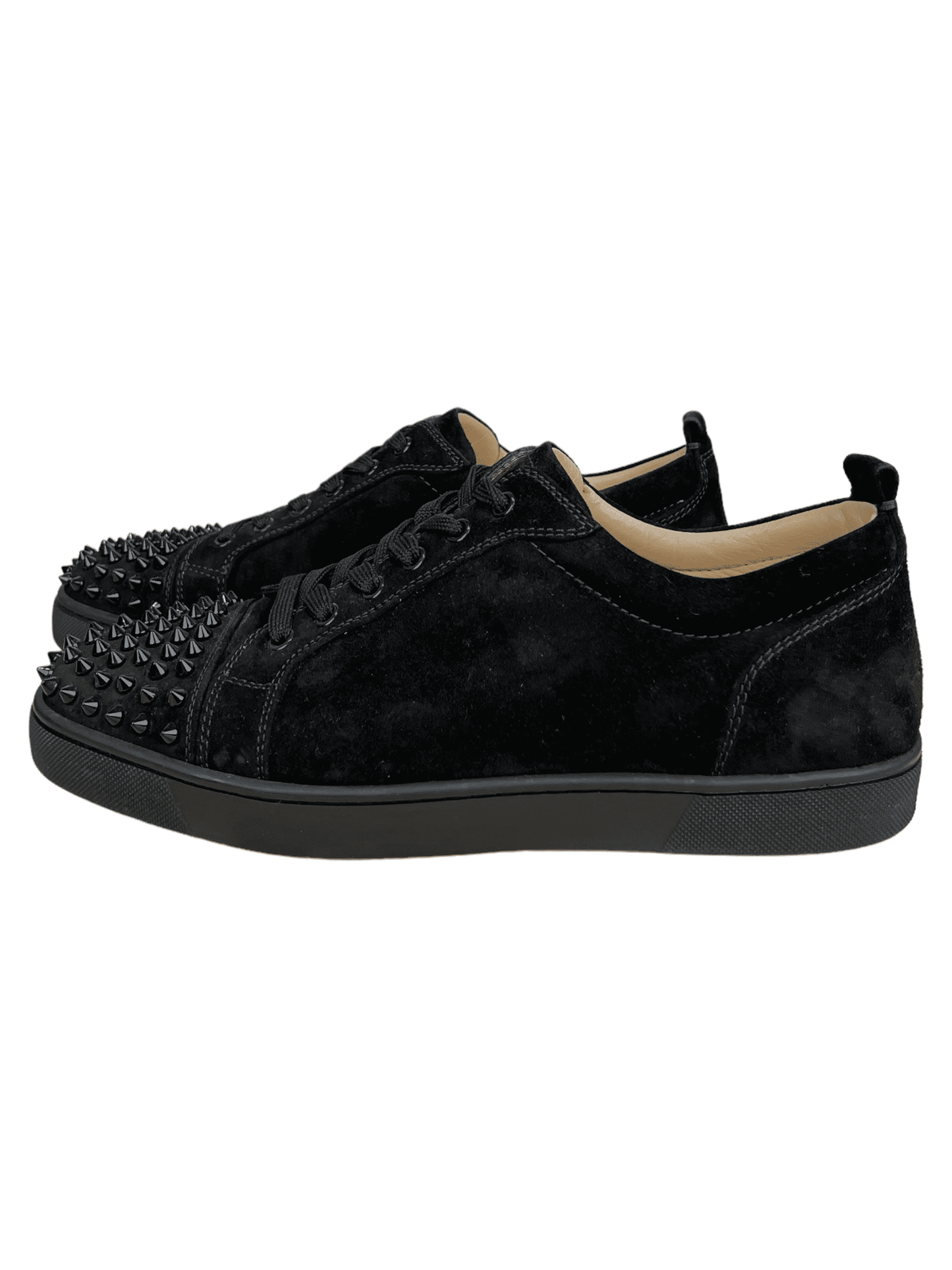 Christian Louboutin "The Lou spikes" Suede Low-Top Sneakers