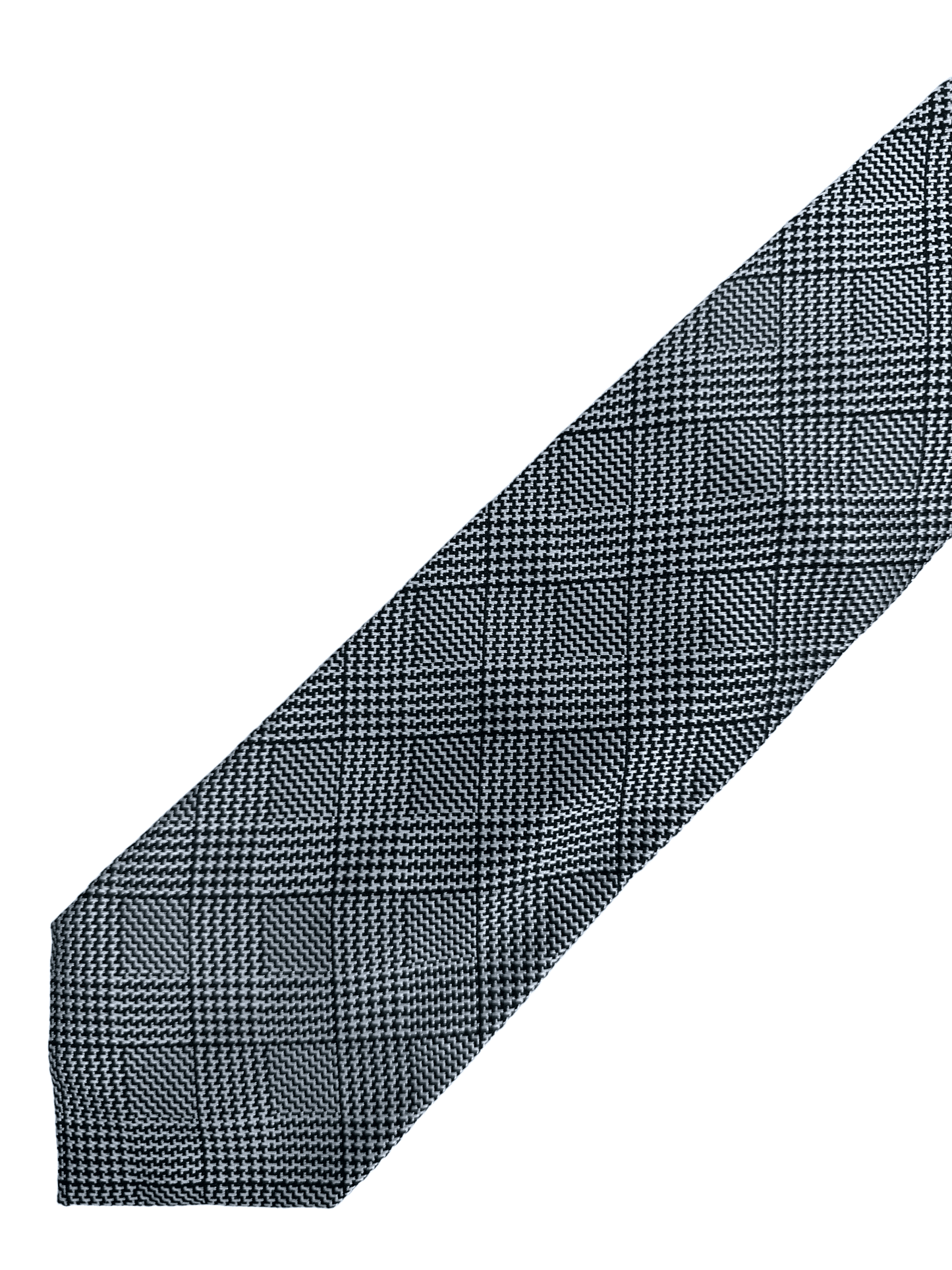 Tom Ford Black Houndstooth Silk Tie - Genuine Design luxury consignment Calgary, Alberta, Canada New & pre-owned clothing, shoes, accessories.