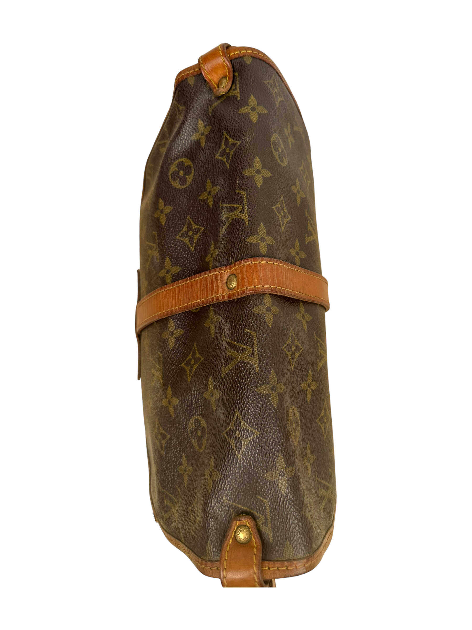 Vintage Louis Vuitton Brown Monogram Saumur 30 Double Saddle Bag — Genuine Design Luxury Consignment for Men. New & Pre-Owned Clothing, Shoes, & Accessories. Calgary, Canada