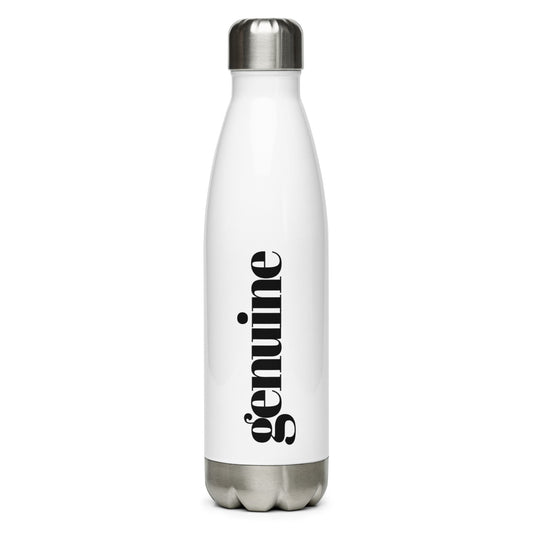 Genuine Black Logo Stainless Steel Water Bottle
