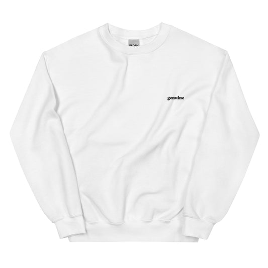 Genuine Black Embroidered Logo Sweatshirt Unisex